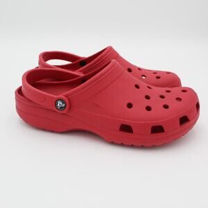 Crocs Classic Clogs Mens 11 Red Slip On Comfort Water Sandals Shoes